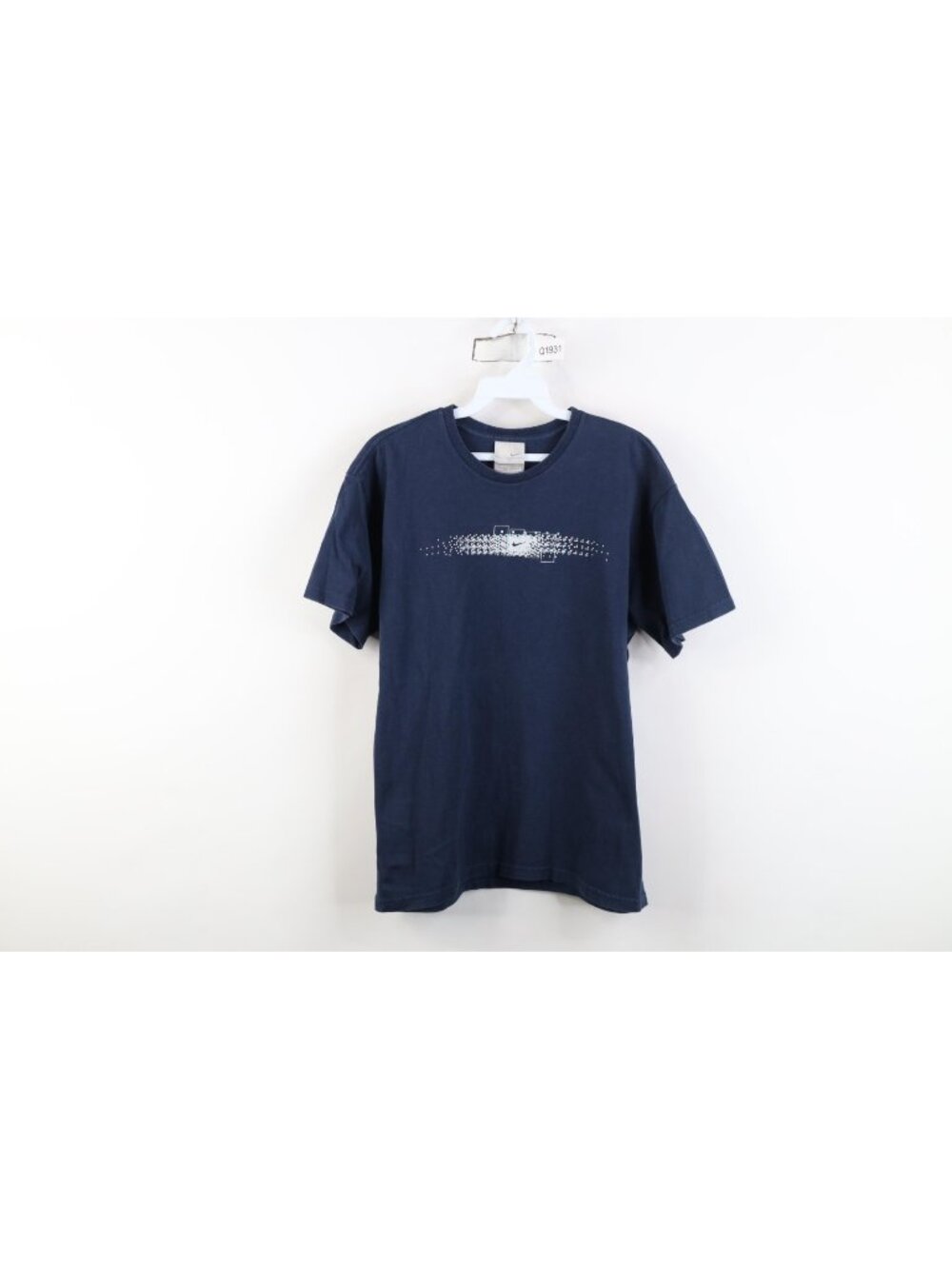 Vintage Y2K Nike Womens Large Faded Travis Scott Center Swoosh T-Shirt Blue USA